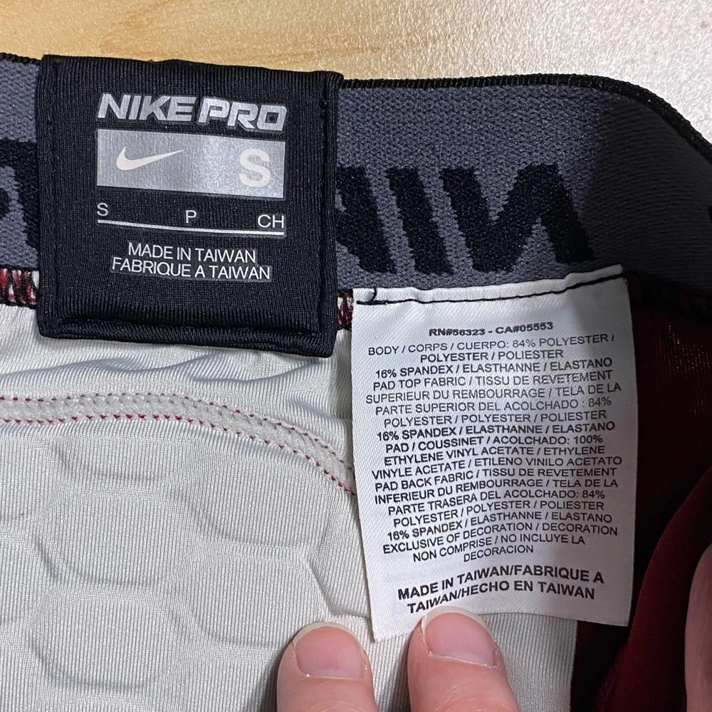 NIKE Pro Combat Padded Base Layer Football Shorts Red Men’s Small